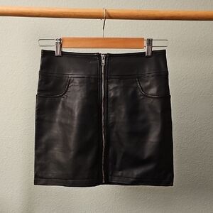 Forever 21 Black Vegan Leather Mini Skirt